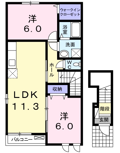 プリムローズ内川IIの間取り