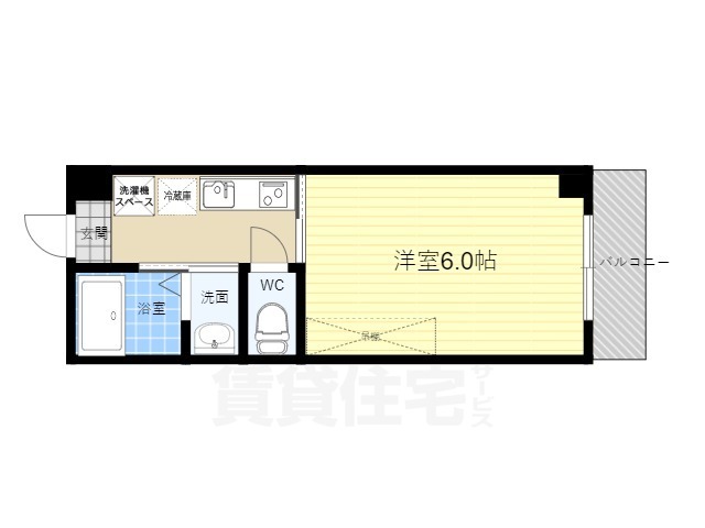 京都市下京区花畑町のマンションの間取り