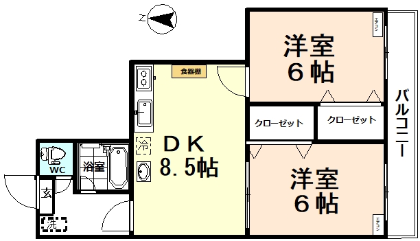 ジョイナス八尾の間取り