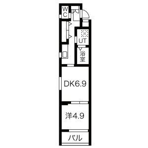 京都市南区四ツ塚町のマンションの間取り