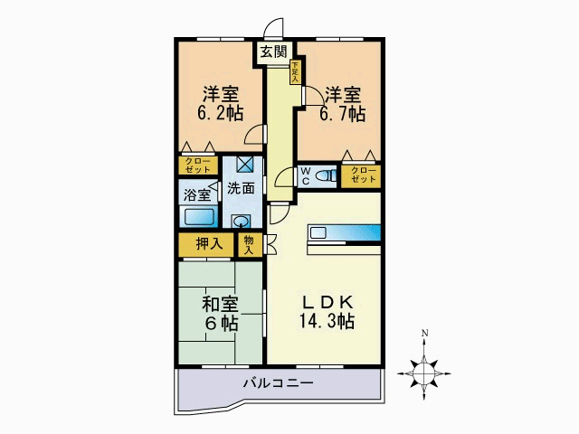 【ラフォーレ小笹の間取り】