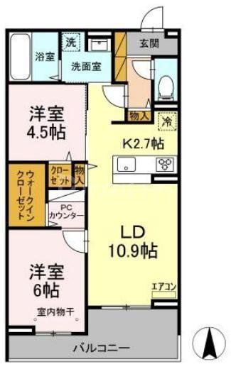 ラフォーレ弐番館の間取り