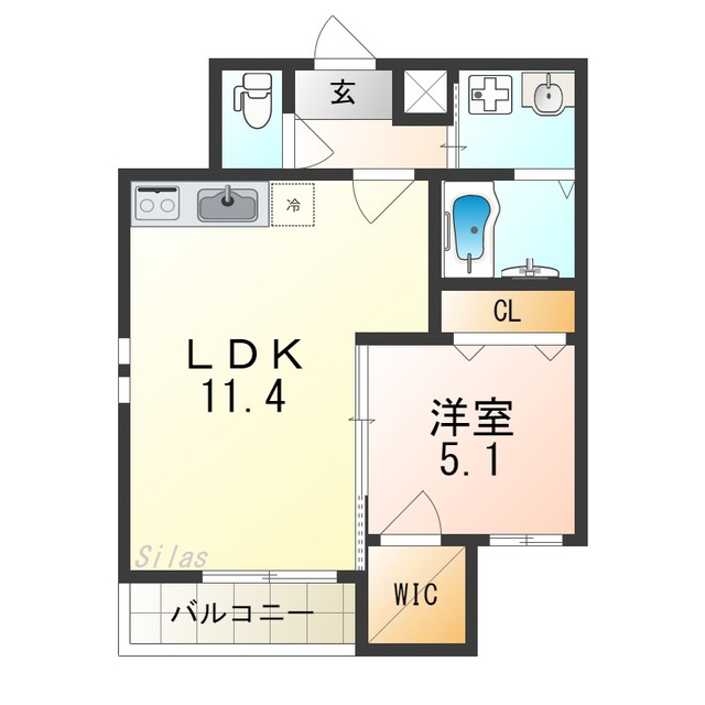 フジパレス堺大浜中町の間取り