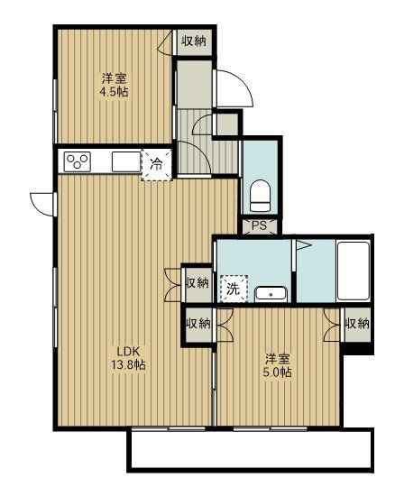 【狭山市富士見のマンションの間取り】