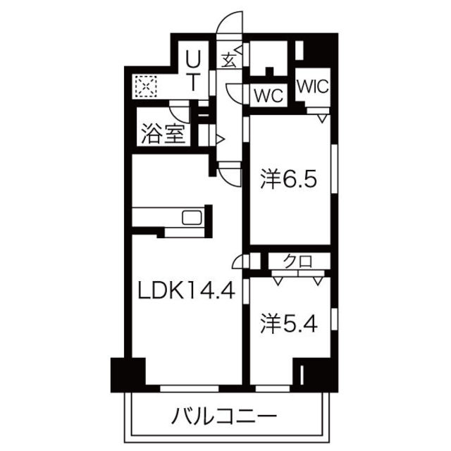 明石市樽屋町のマンションの間取り