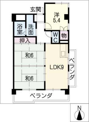 グランドハイツ南十一番町の間取り