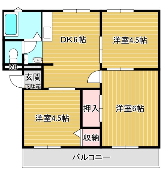 ハイツ駒木台の間取り