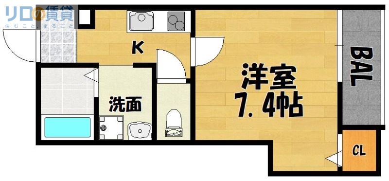 【大阪市東淀川区下新庄のアパートの間取り】