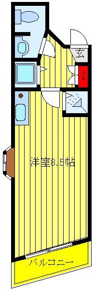 板橋区本町のマンションの間取り