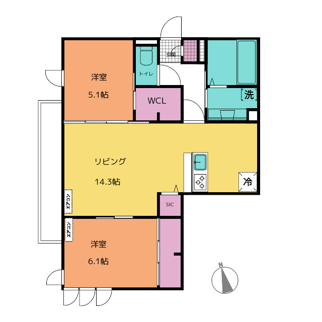 Ｄ－ｃｈａｍｂｒｅ掛樋の間取り