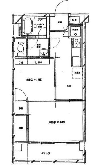 豊島区高田のマンションの間取り