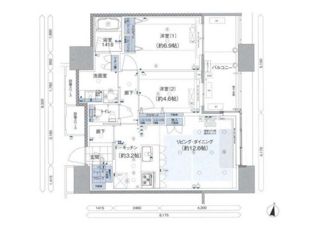 アイランドシティオーシャン＆フォレストタワーレジデンスＷＥＳＴ棟の間取り