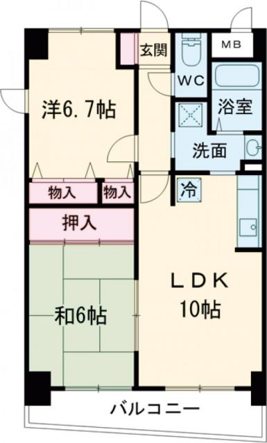 堺市堺区鉄砲町のマンションの間取り