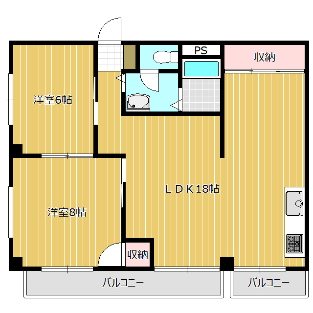 サンハイツ横田の間取り