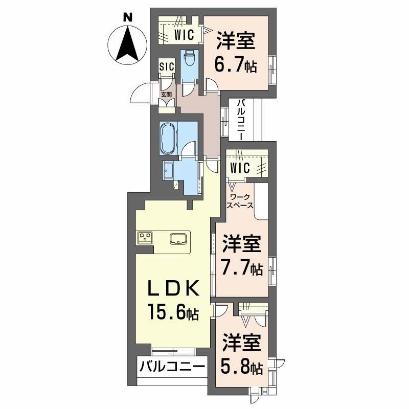 Ａ　東草深の間取り