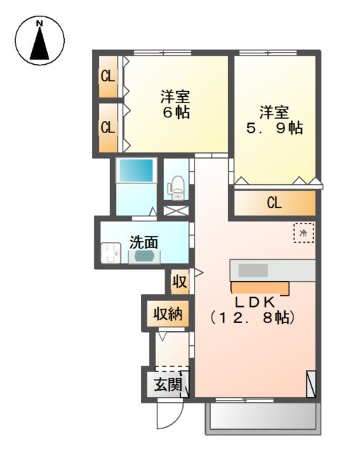 ガーデン　タゼームの間取り