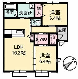 シャーメゾンアミスターIIIの間取り