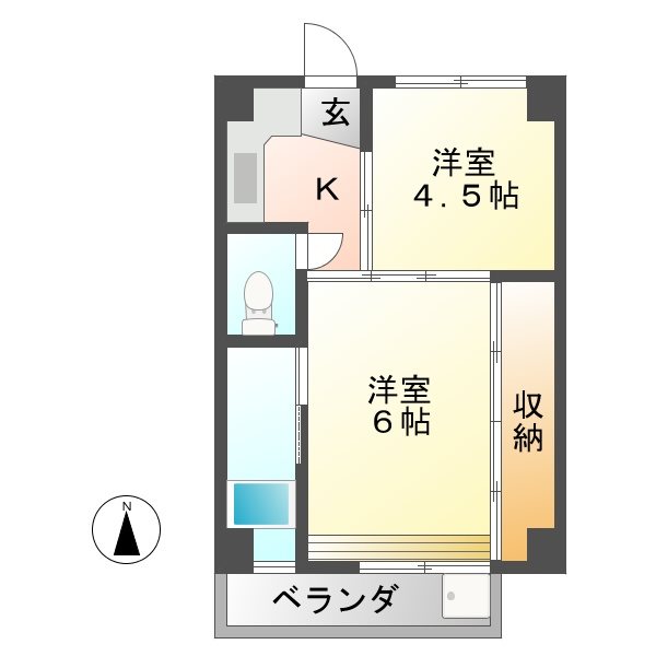 ビレッジハウス中津川　2号棟の間取り