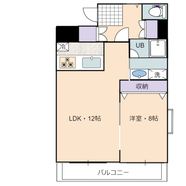 目黒区上目黒のマンションの間取り