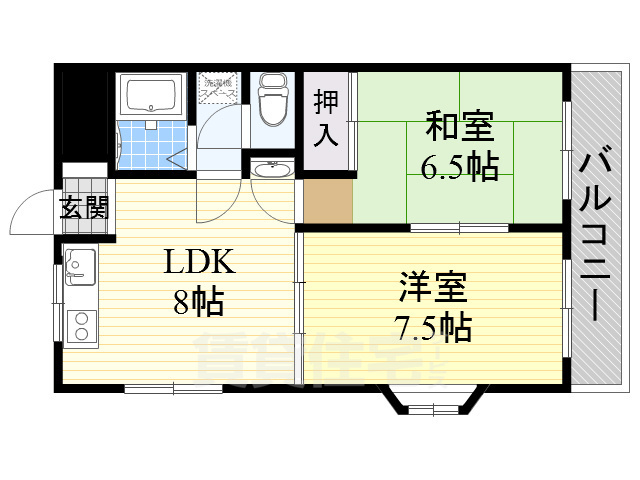 名古屋市熱田区千年のマンションの間取り