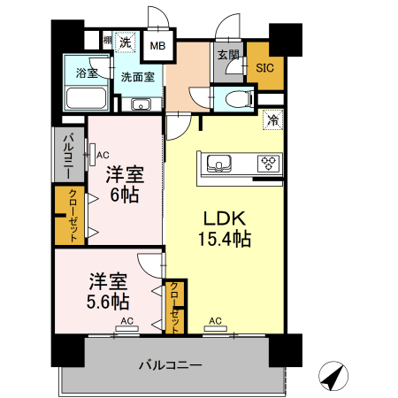 福山市春日町のマンションの間取り