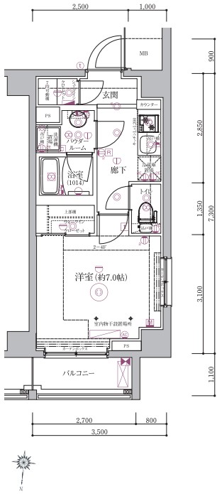 パティーナ多摩川の間取り