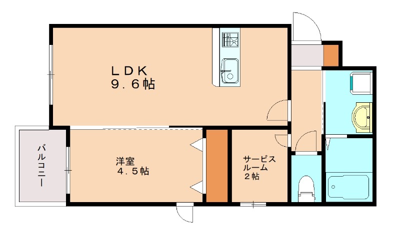 北九州市戸畑区菅原のマンションの間取り