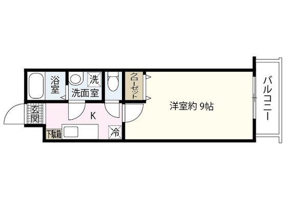 広島市中区幟町のマンションの間取り