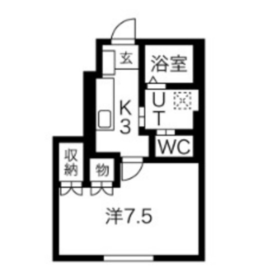 盛岡市長田町のアパートの間取り