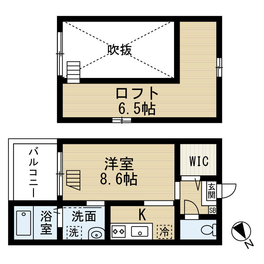 【名古屋市緑区鳴海町のアパートの間取り】