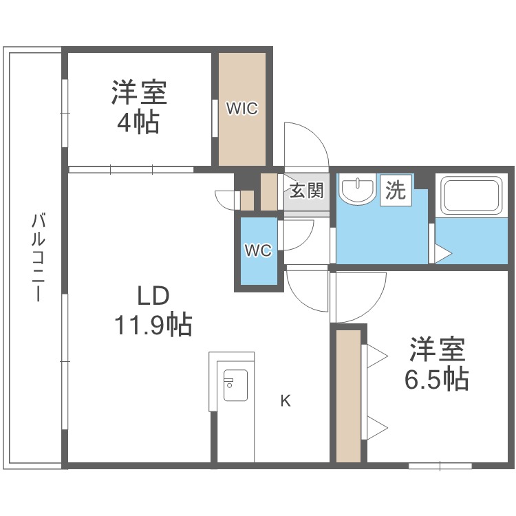 ロイヤルガーデン北６条の間取り