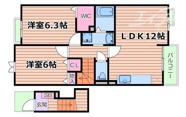 コージーコート藤の間取り