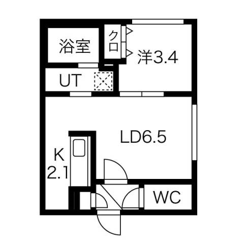 Grandee桑園（グランディー桑園）の間取り