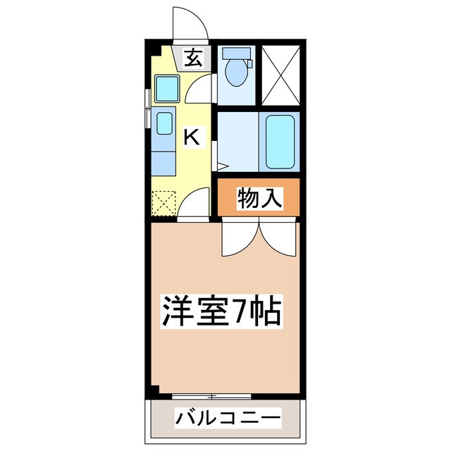 【長野市大字鶴賀のマンションの間取り】