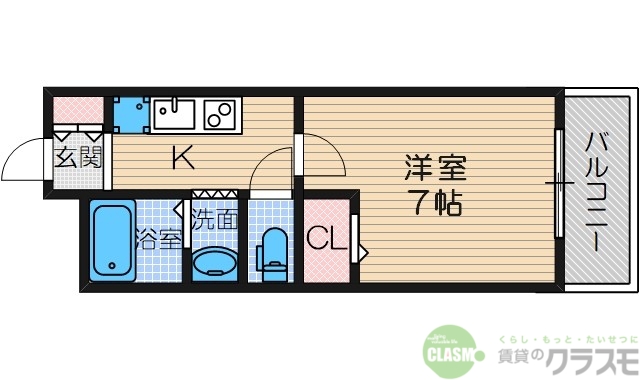 茨木市三島町のマンションの間取り