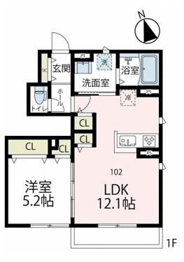 小田原市池上のアパートの間取り