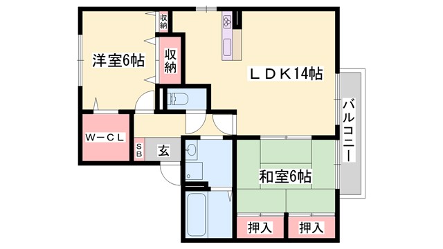 アーヴェニール憩の間取り