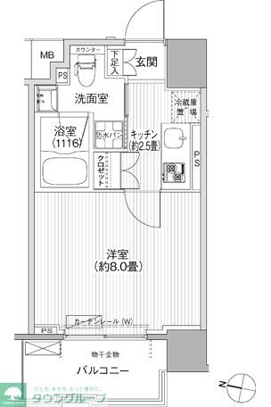 品川区南品川のマンションの間取り