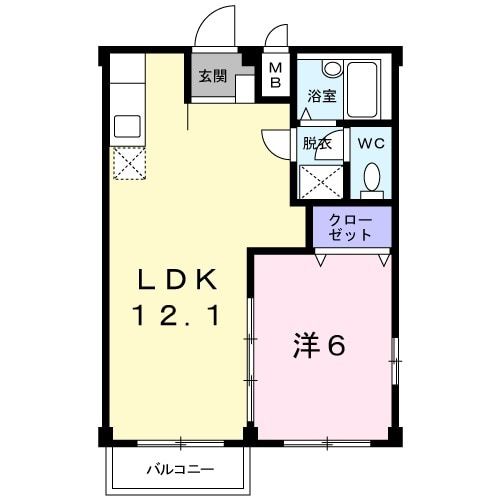 野田市山崎のアパートの間取り