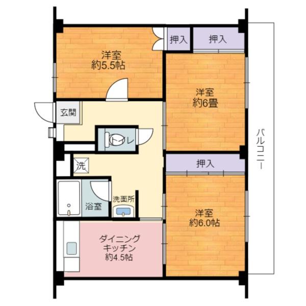 ビレッジハウス川瀬２号棟の間取り