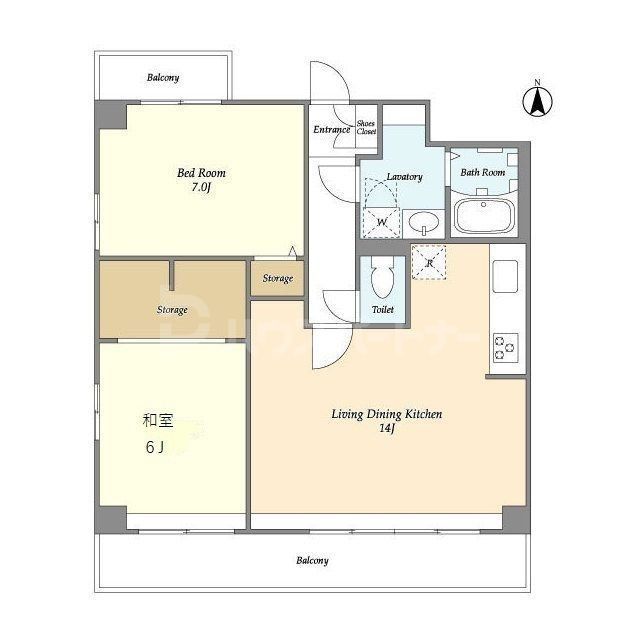 江東区亀戸のマンションの間取り