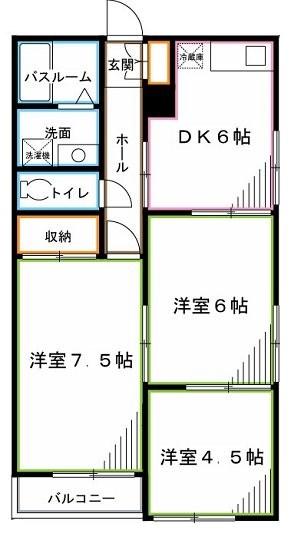 杉並区井草のマンションの間取り