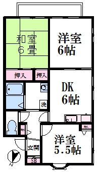 日野市平山のアパートの間取り