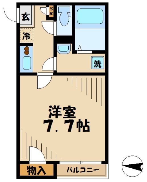 【稲城市矢野口のアパートの間取り】