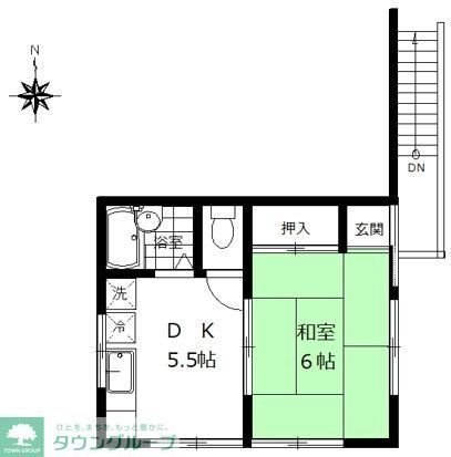 川越市富士見町のアパートの間取り