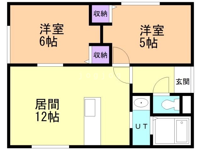 札幌市白石区本郷通のマンションの間取り