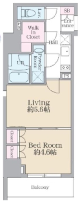 渋谷区千駄ヶ谷のマンションの間取り