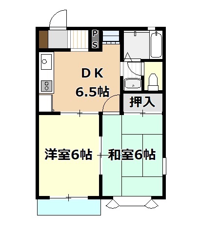 グリーンパレス志賀Ａの間取り