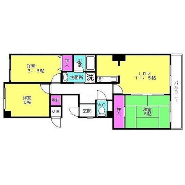 コスモ加古川別府の間取り