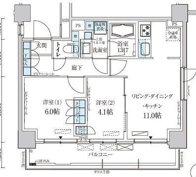 パークアクシス菊川ステーションゲートの間取り写真